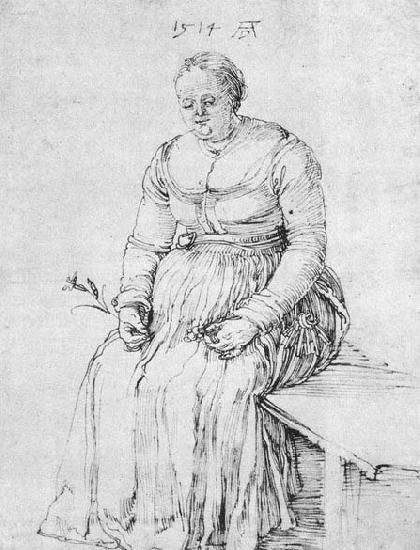 Albrecht Durer Seated Woman oil painting image